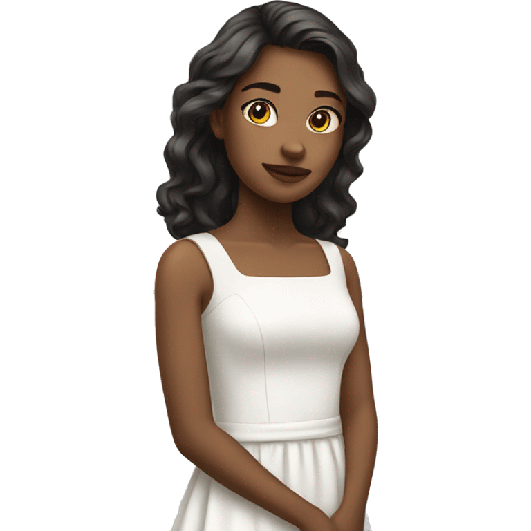 girl in white dress emoji