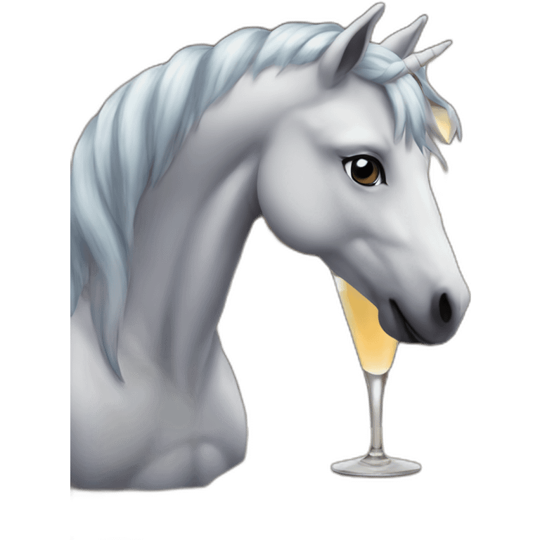 Une licorne dans un bar emoji