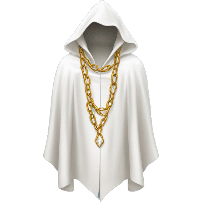 empty white crystal magical robes covered with chains emoji