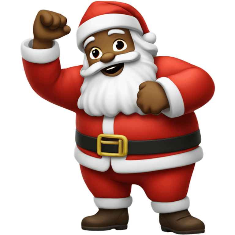 Santa clause dabbing emoji