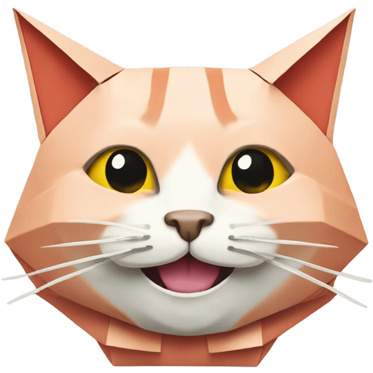 cat smiling origami saumon emoji