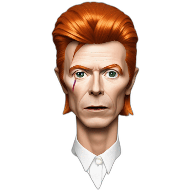 david bowie with makeup lighting and makeup on cheeks emoji