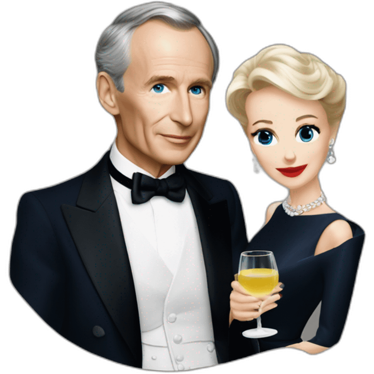 Christian Dior drinking with Bernard Arnault emoji