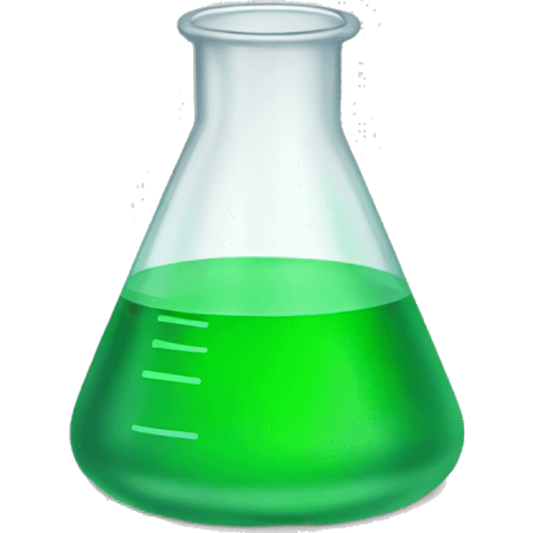 NORMAL beaker with GREEN fluid without face emoji