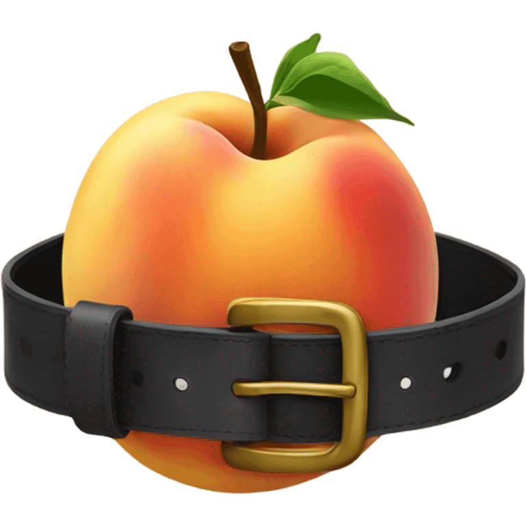 Belt and peach emoji