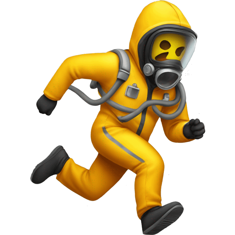 hazmat suit man running emoji