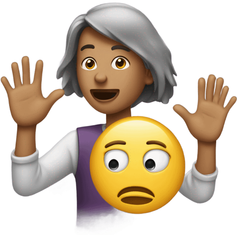 Personnage qui tend la main emoji