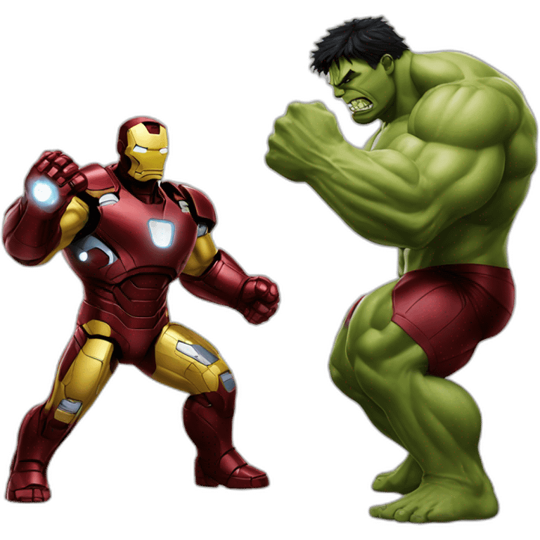 Hulk vs Ironman emoji