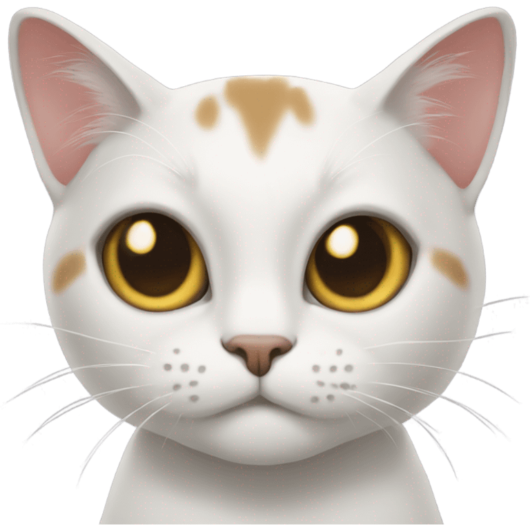 Thai cat with white paws lies emoji