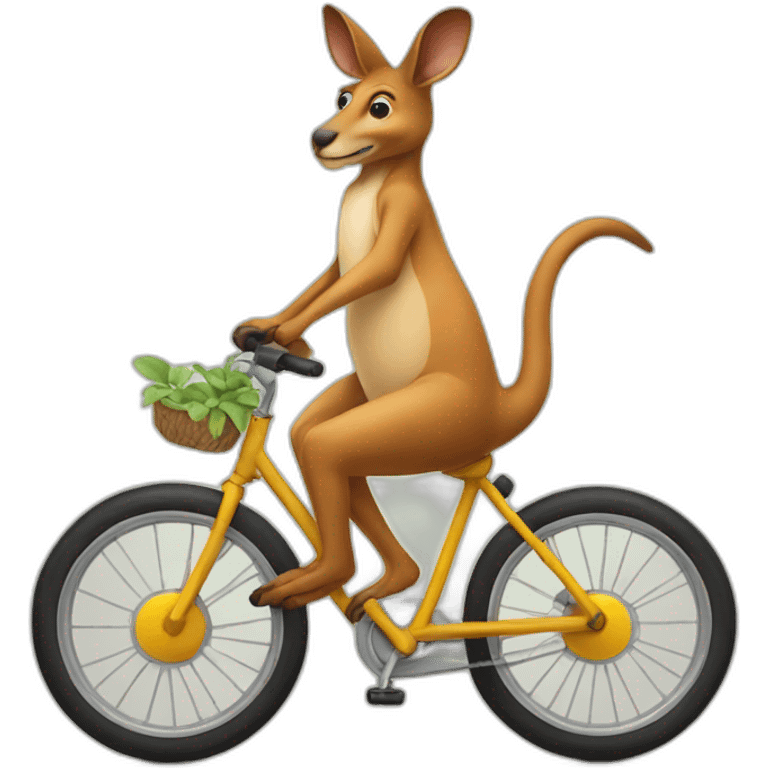 kangaroo on a bike emoji