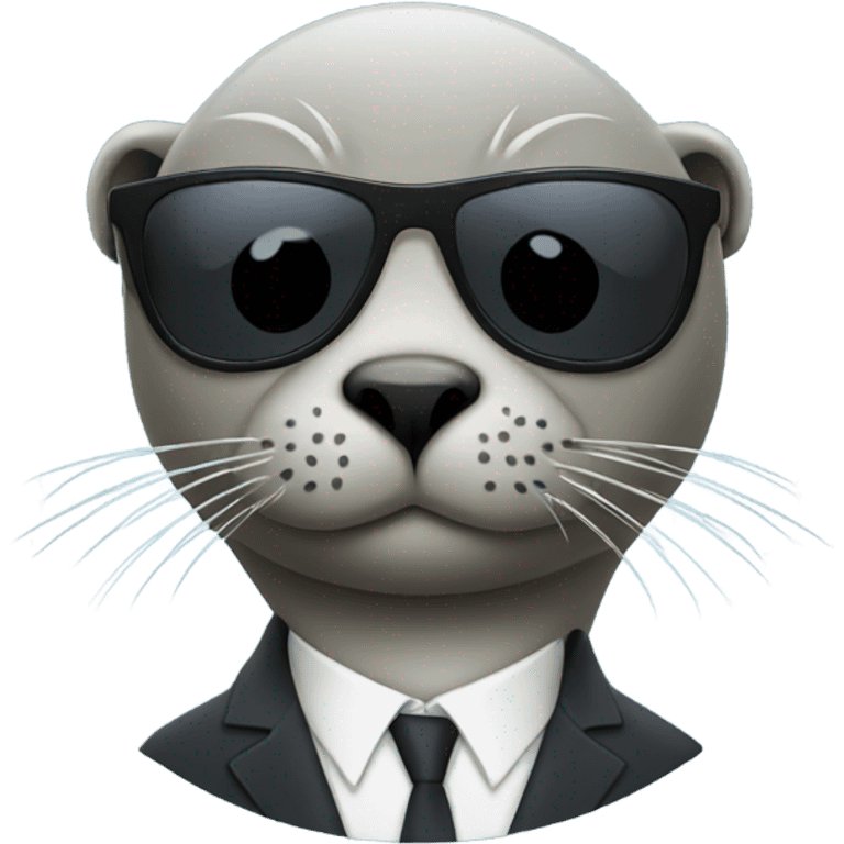 Seal wearing a suit with sunglasses  emoji