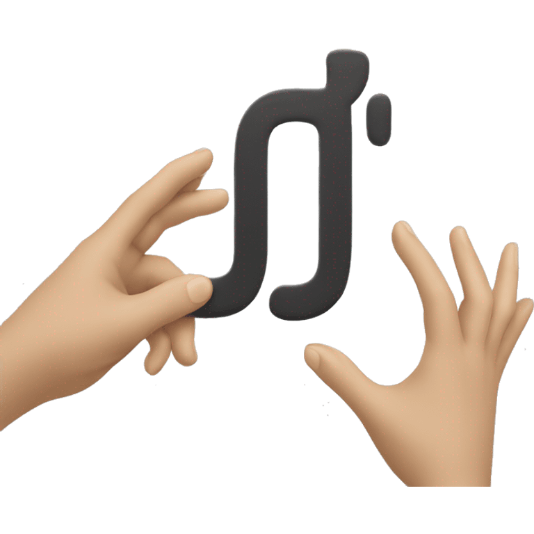 Two hands making the letter J  emoji