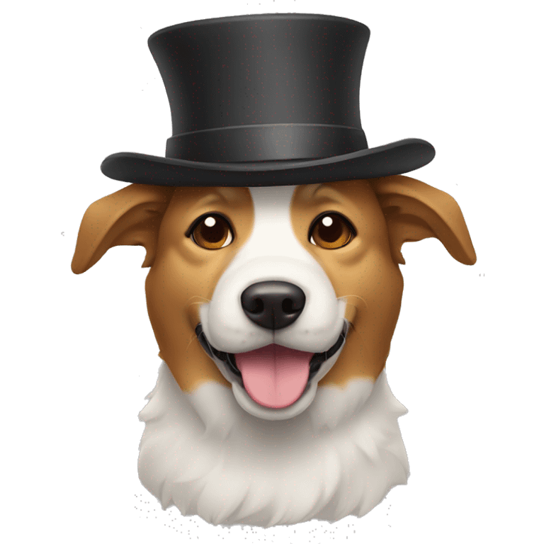 Dog with a hat emoji