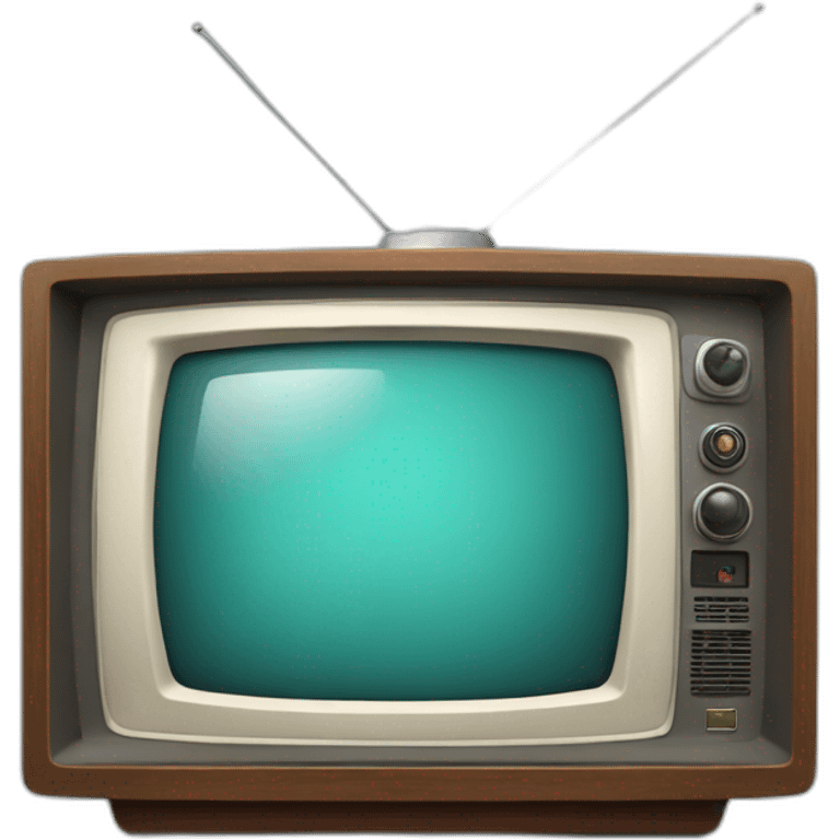 modern retro tv with a blank screen emoji