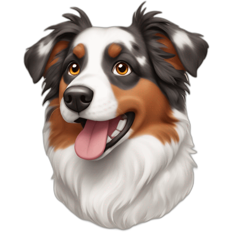 Red merle Australian shepherd emoji