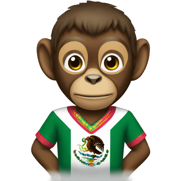 mexican monkey wearing a méxico shirt  emoji