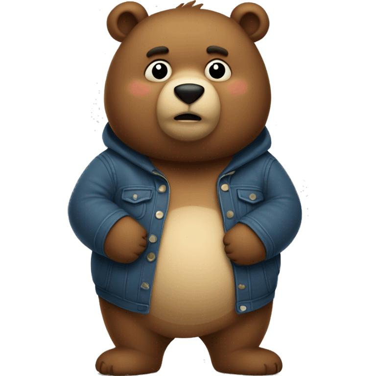 chubby bear with a belly emoji