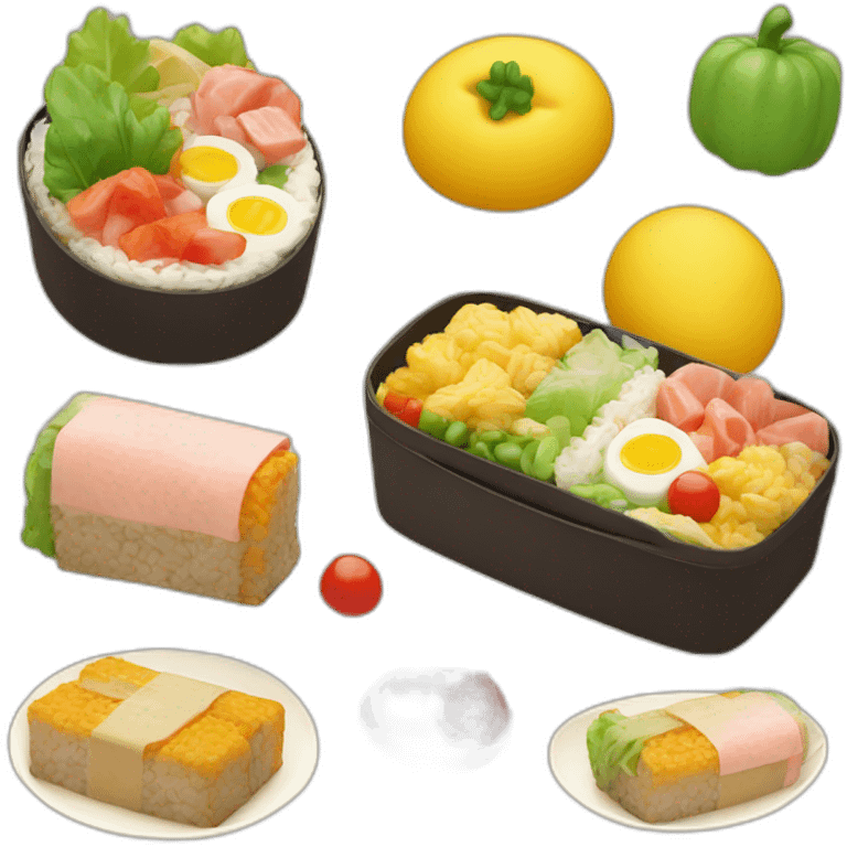 cute bento box emoji