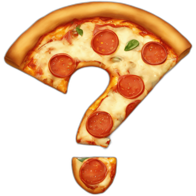 Question mark-pizza emoji