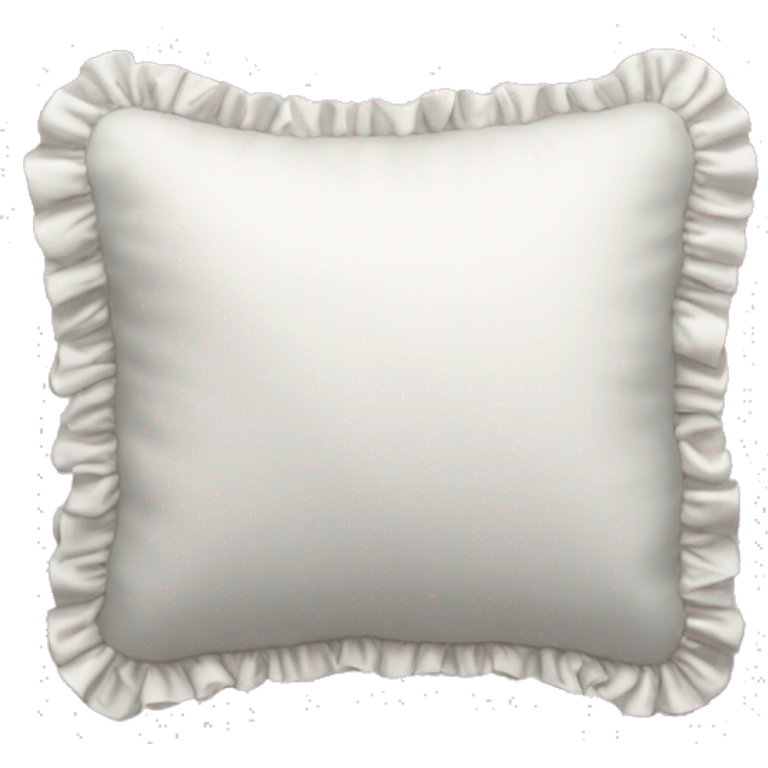 White pillow with ruffles and small bows emoji