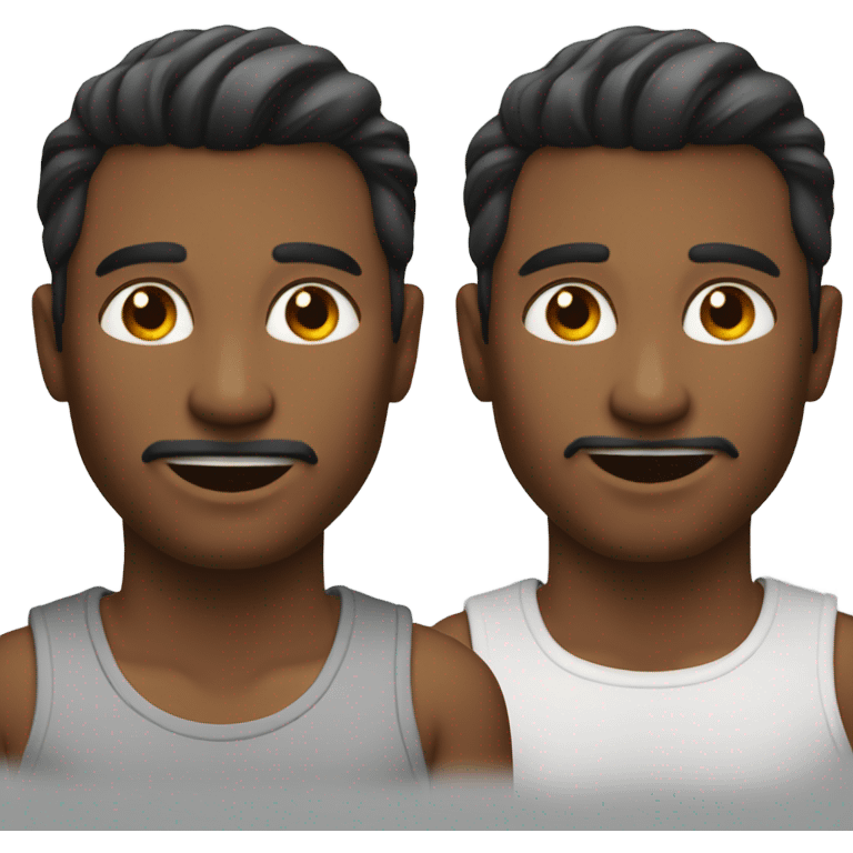 a handsome man  front and back emoji