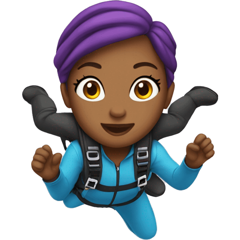 Girl skydiving emoji