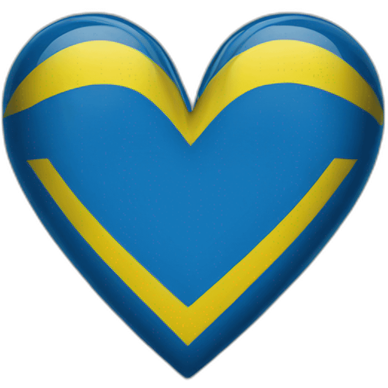 Ukranian flag in heart form emoji