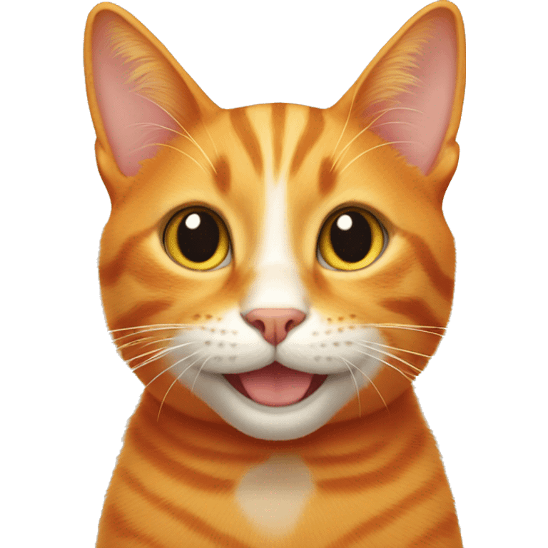 Orange cat smiling emoji