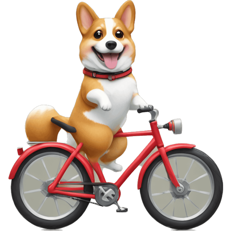 Corgi on bike emoji