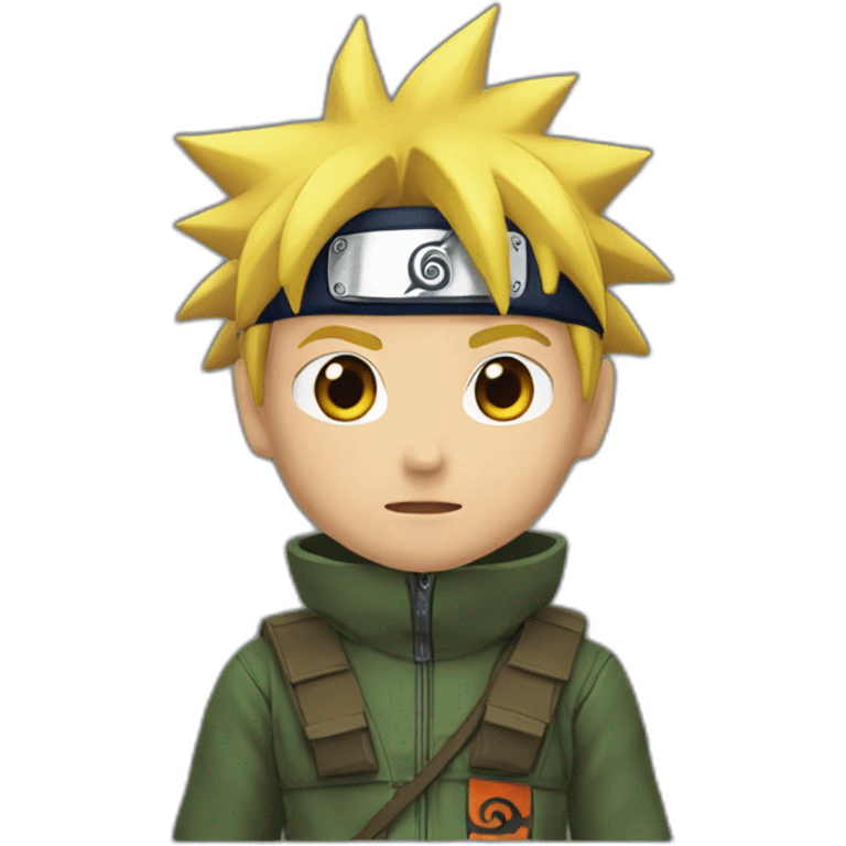 Naruto qui joue au jeu video emoji