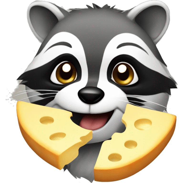 racoon eating cheese emoji