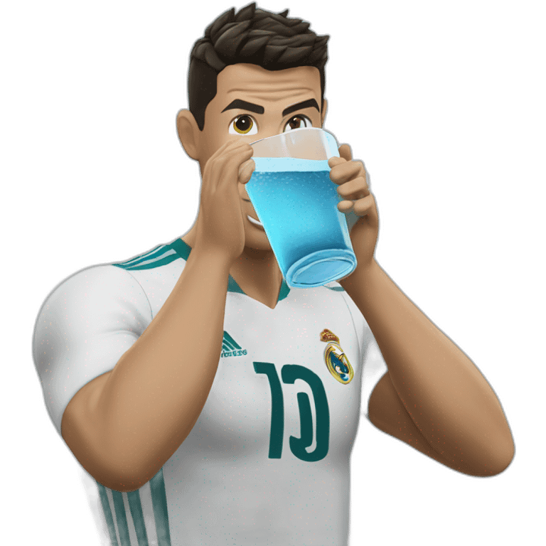 Cristiano Ronaldo Tomando Agua emoji