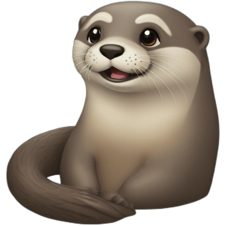 Loutre sur une glace  emoji