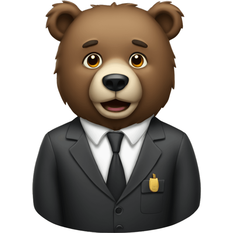 Bear as a lawyer  emoji