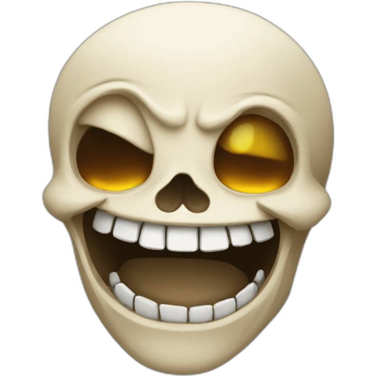 Skull laugh emoji