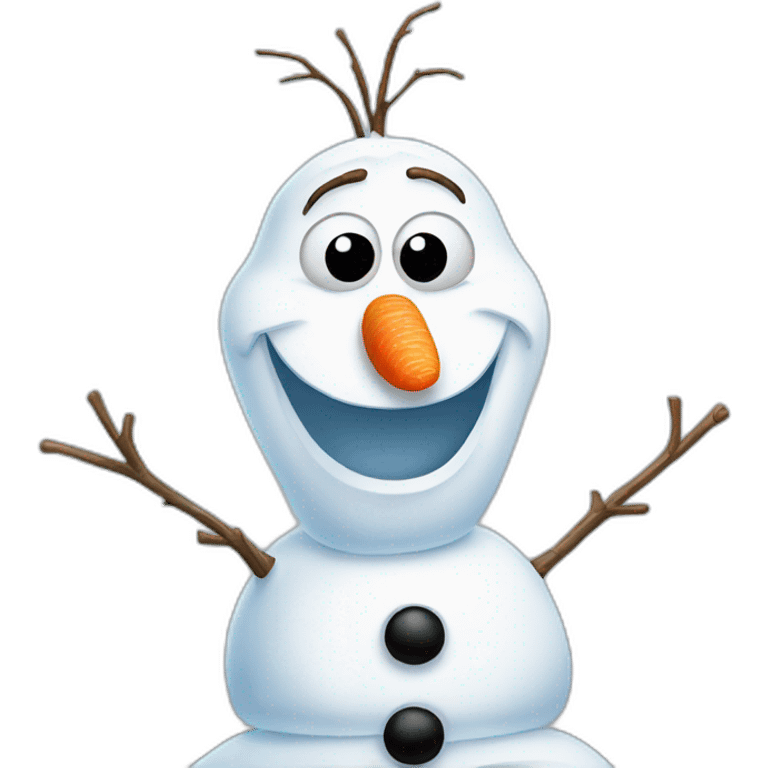 olaf snowman, frozen, very sad emoji