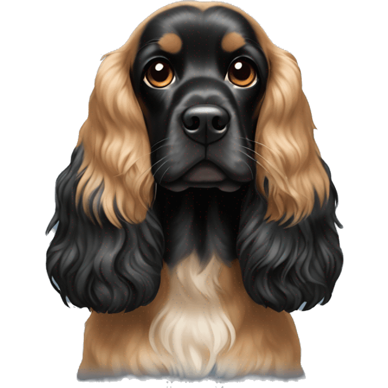 American cocker spaniel black and tan emoji