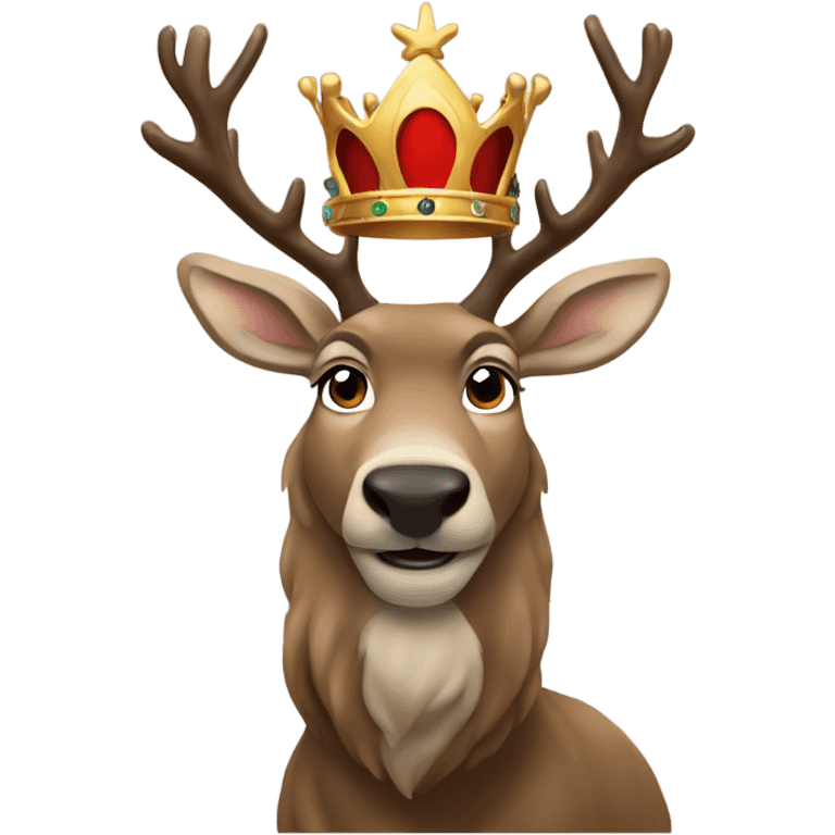 King and queen reindeer ￼ emoji