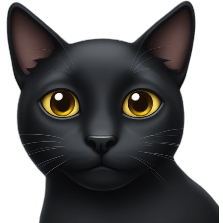 one-eyed Black cat emoji