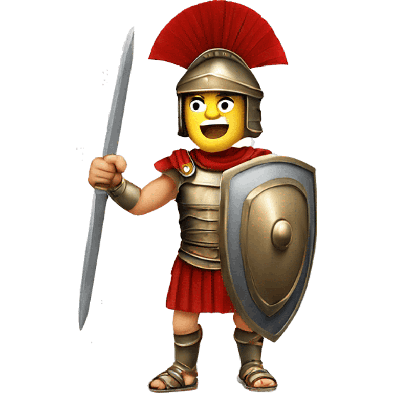 Ancient Roman soldier fighting square imperial shield  emoji