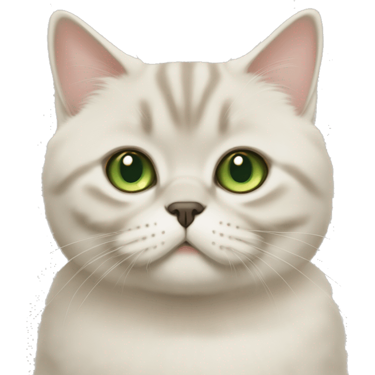 fluffy Cream british shorthair green eyes more beige emoji