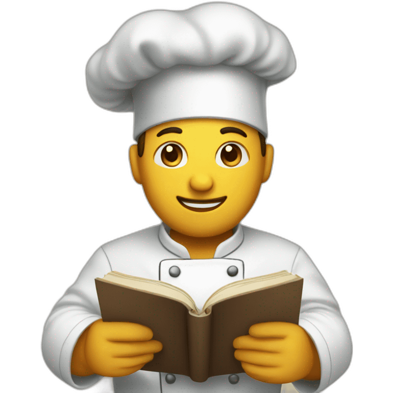 chef reading book emoji