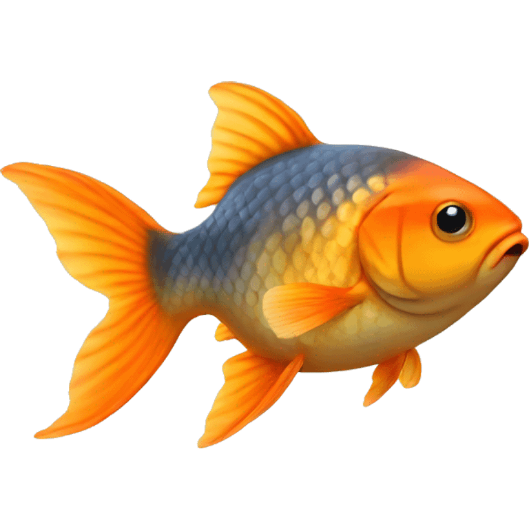 A fat goldfish emoji