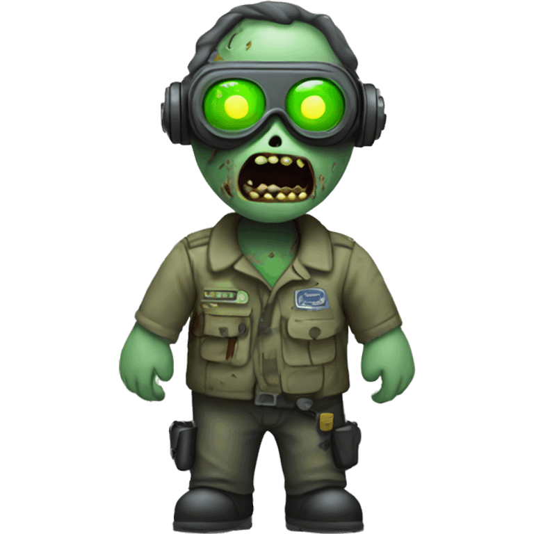 Zombie wearing night vision goggles emoji