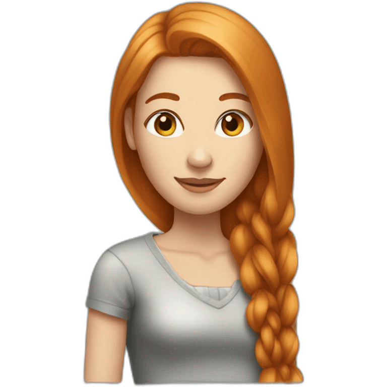 pretty-woman-with-long straigh ginger hair emoji