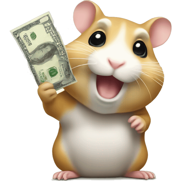 Hamster with money emoji