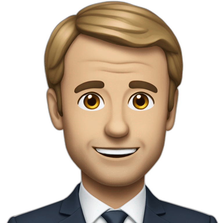 Macron qui tire la langue emoji