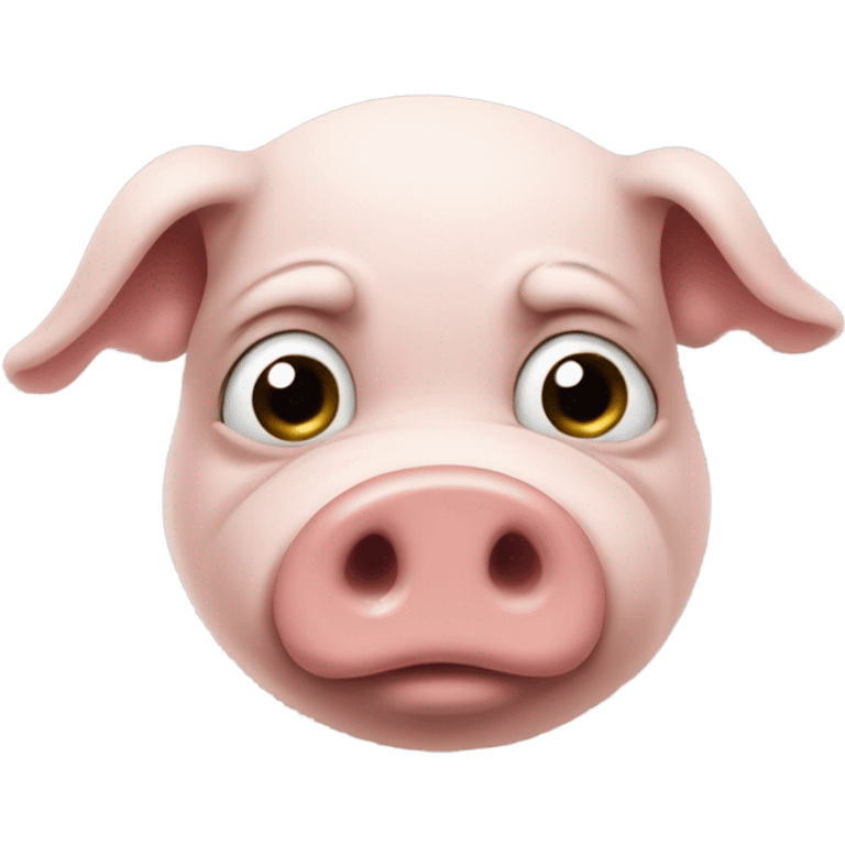 sick pig emoji