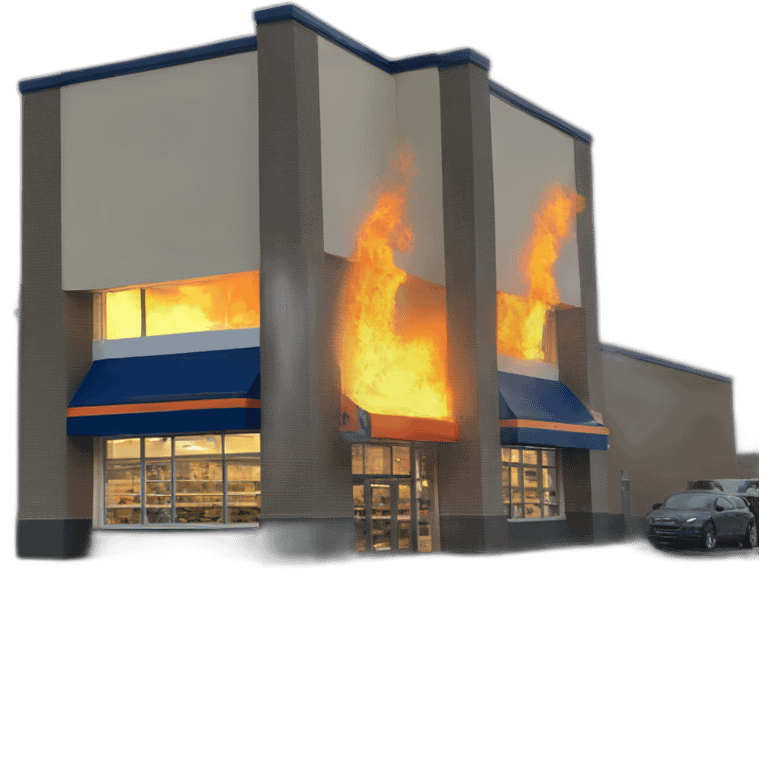 An ALDI on fire emoji