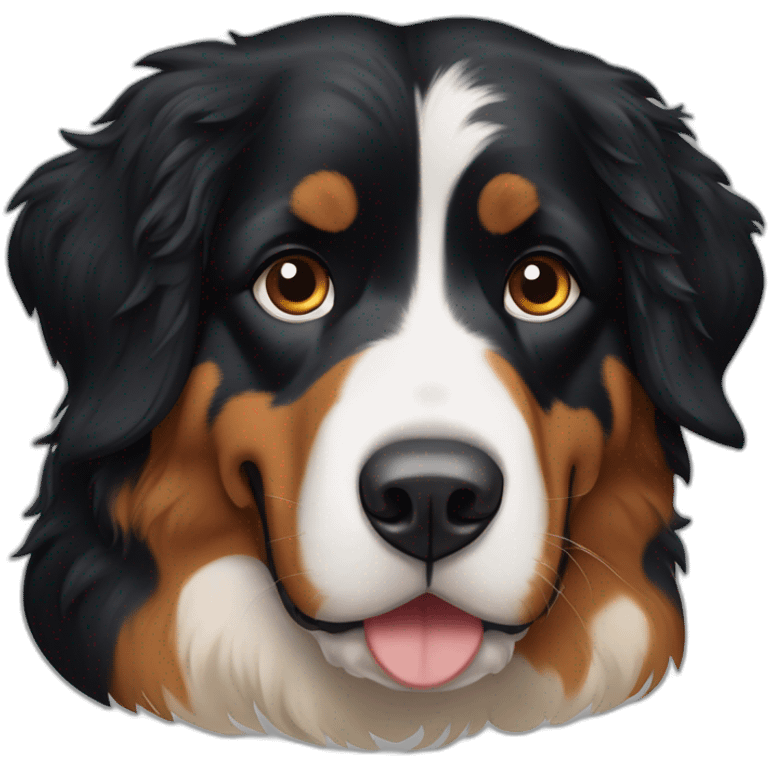 hiding bernese mountain dog emoji